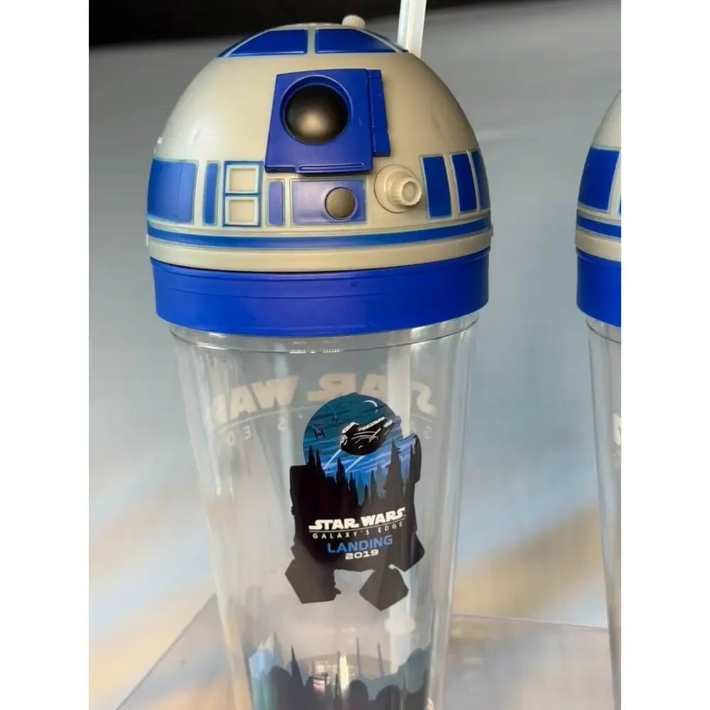 Star Wars Galaxy's Edge Landing 2019 R2-D2 Droid Tumbler Cup (Set of 2)
